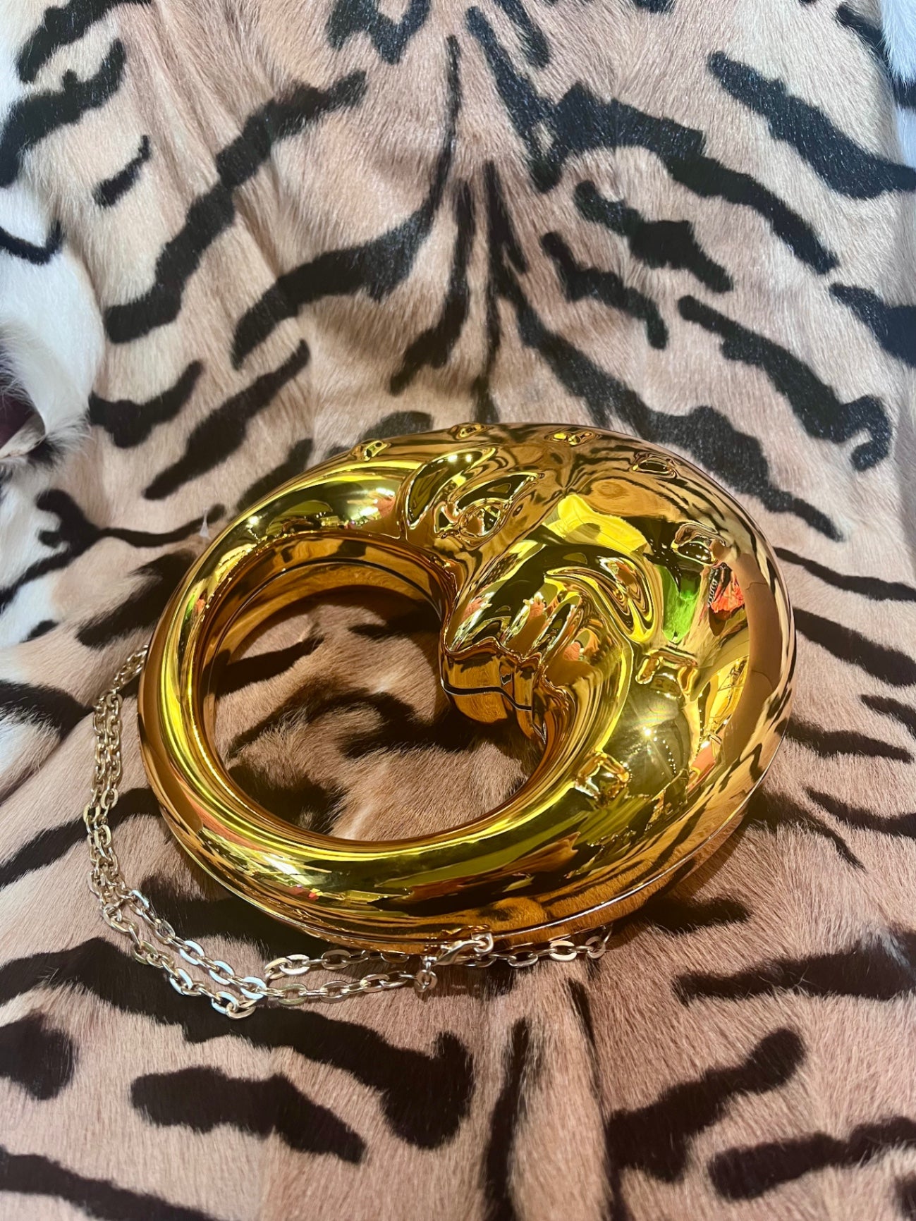 Golden Crescent Moon Bag
