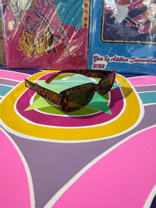 90s Oblong Sunnies  Leopard