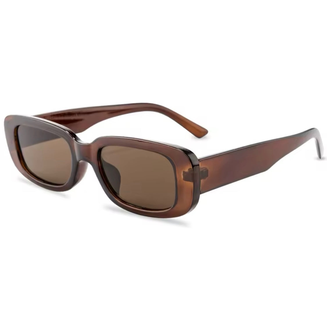 90s Oblong Sunnies Tan