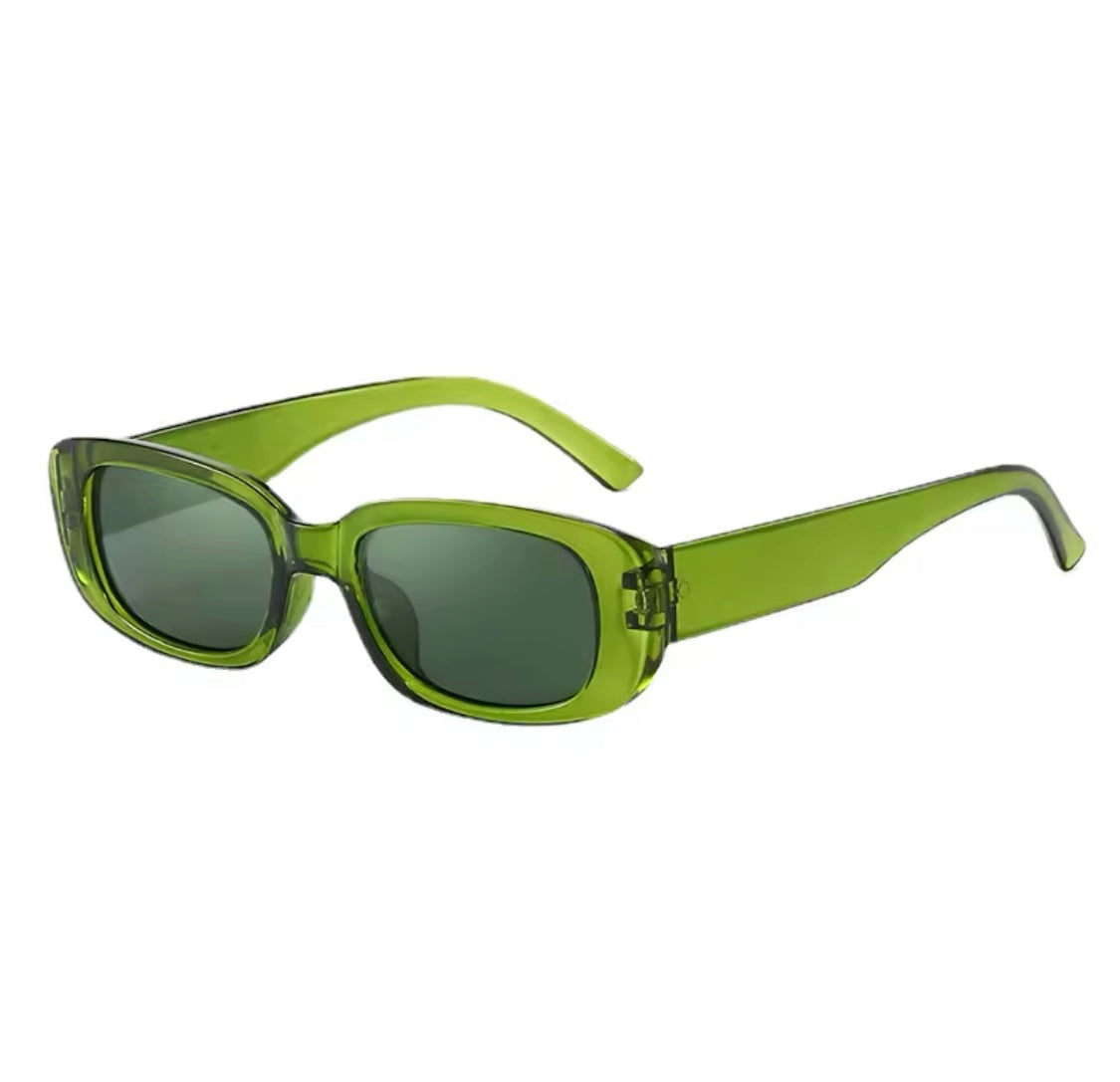 90s Oblong Sunnies Green