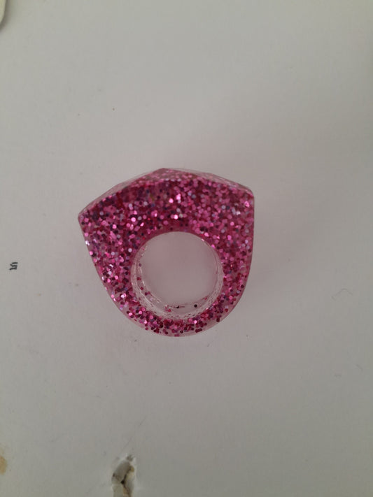 Pink Glitter Ring