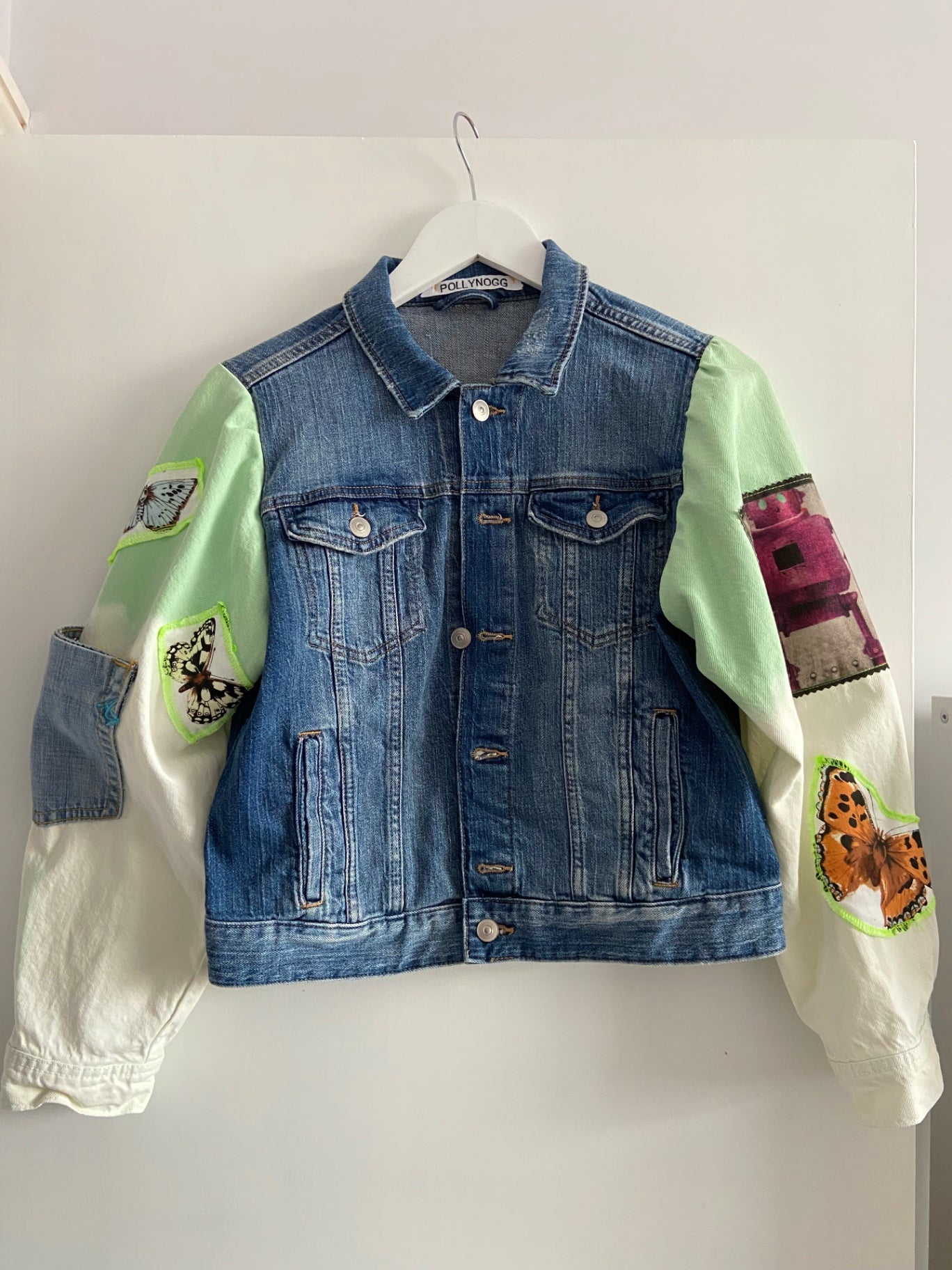 Dipped Bleach Sleeve Denim Jacket