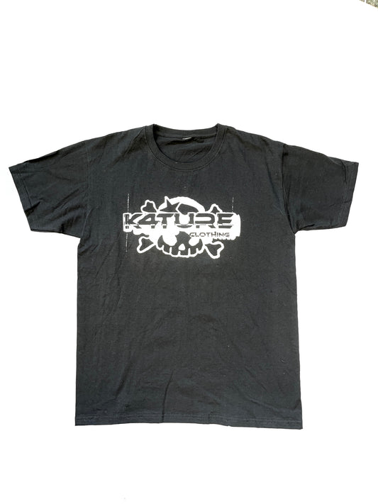 K4TURE black baggy tee with white logo