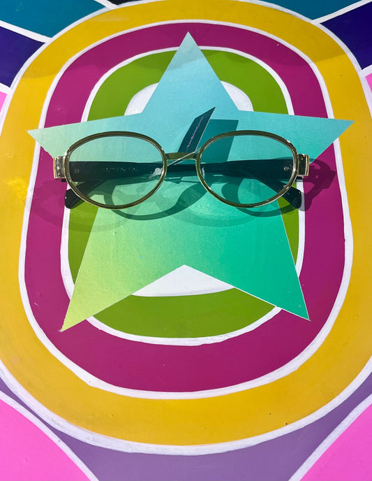 Anti Blue Light 90s Mini Round Gold