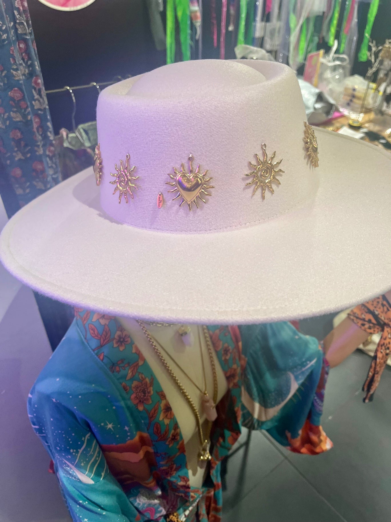 Sun Heart Cream Rancher Hat