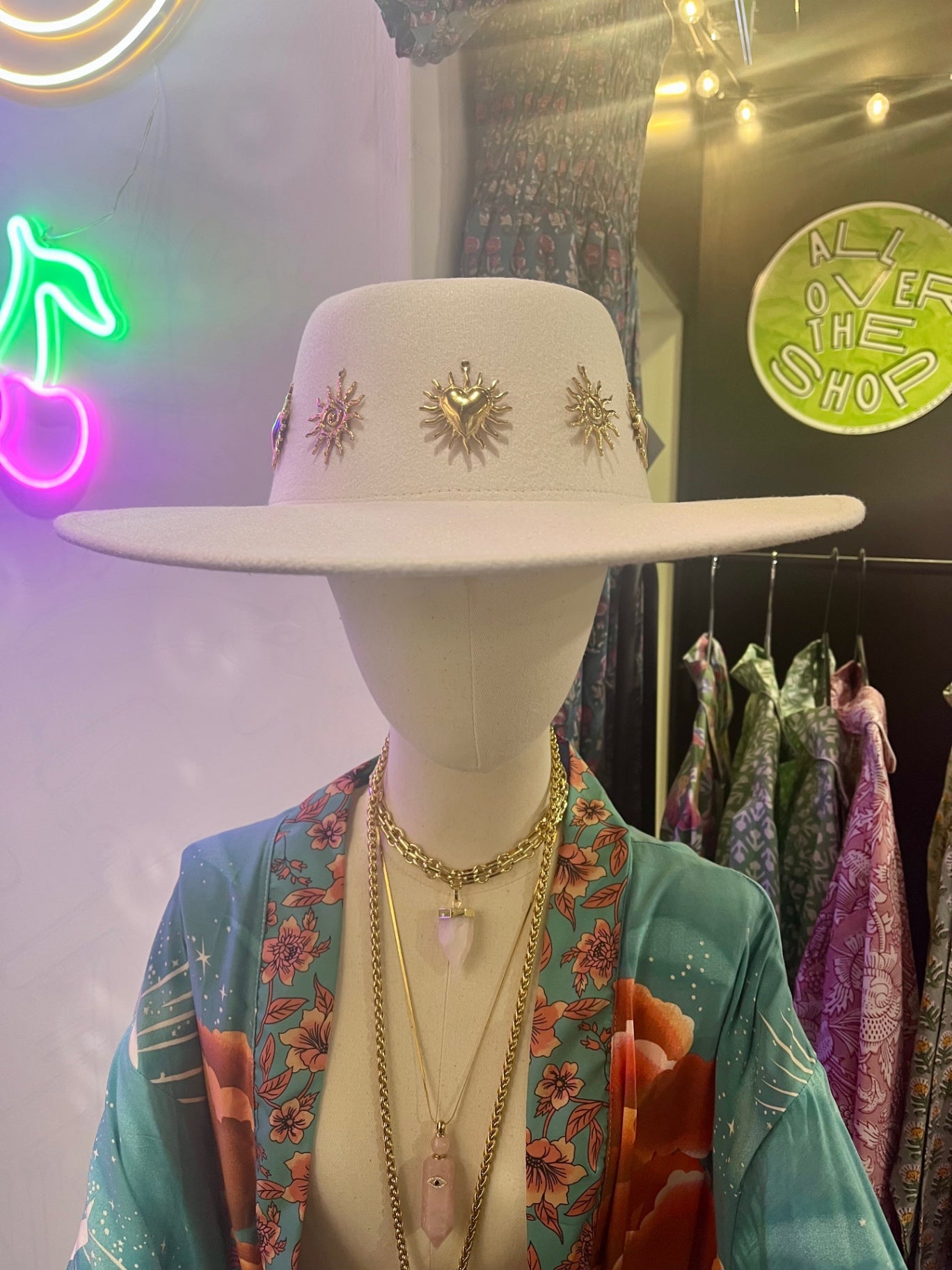 Sun Heart Cream Rancher Hat