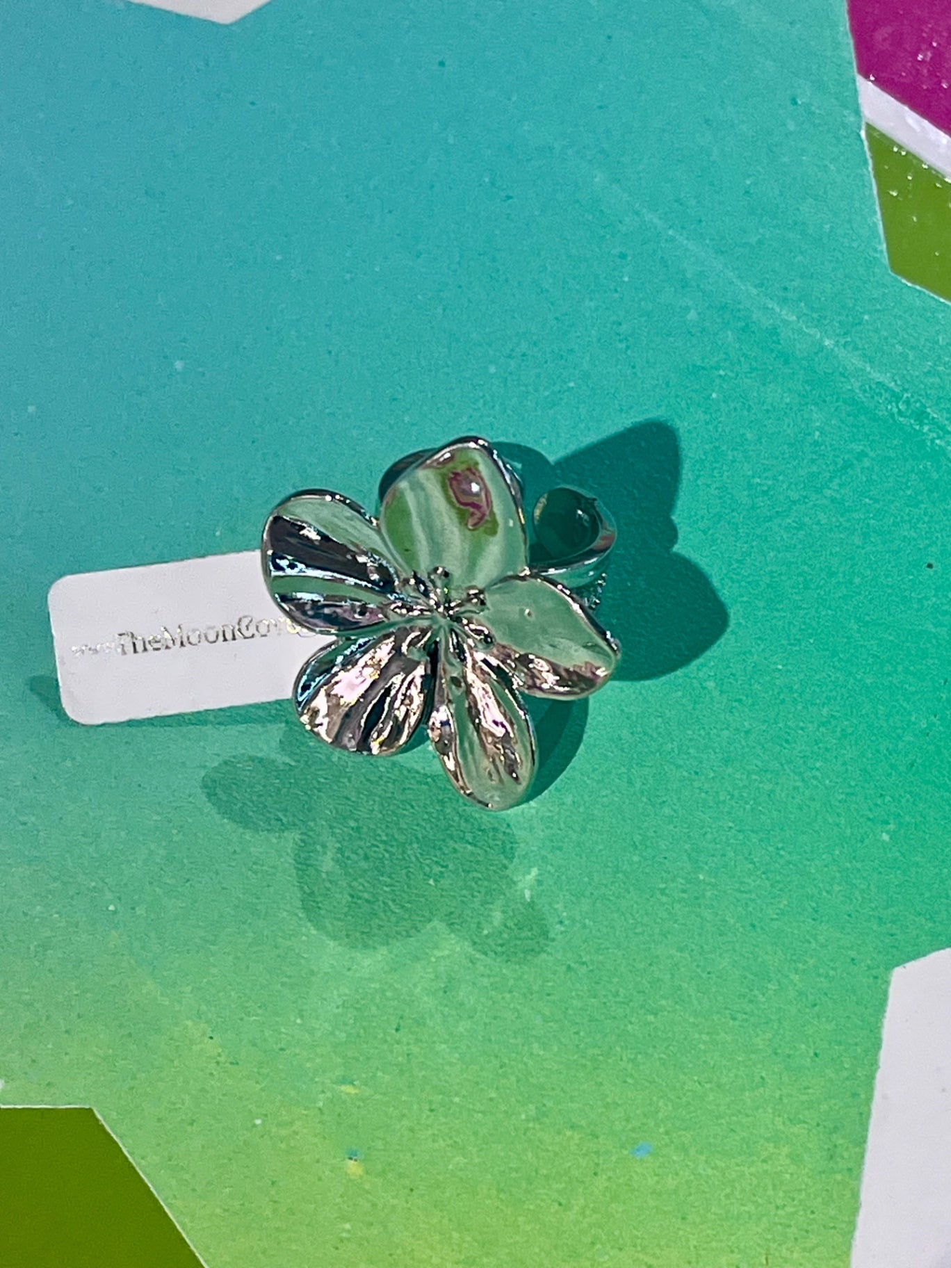 Silver Daisy Flower Ring