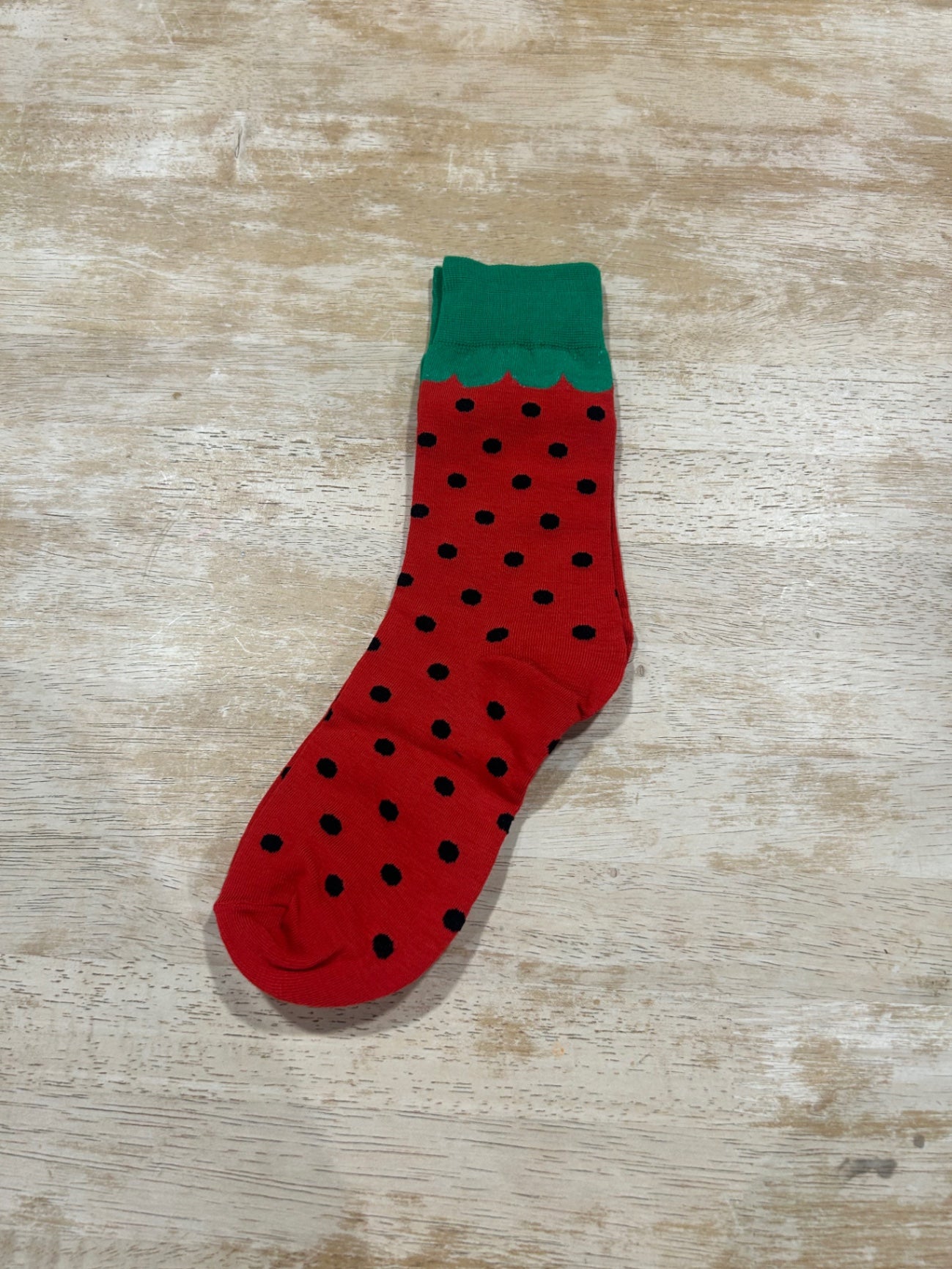 Strawberry Socks Red and Green