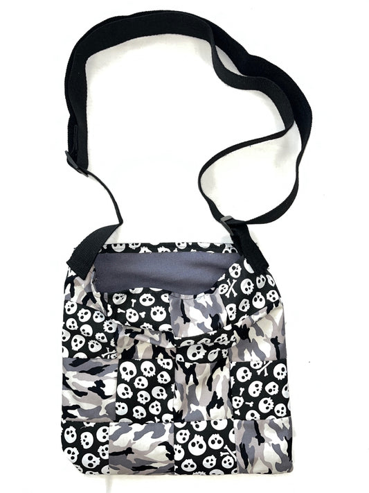 K4TURE handmade patchwork skull & camo bag