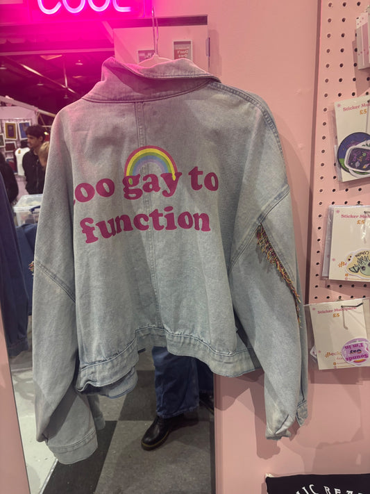 Too gay to function jacket