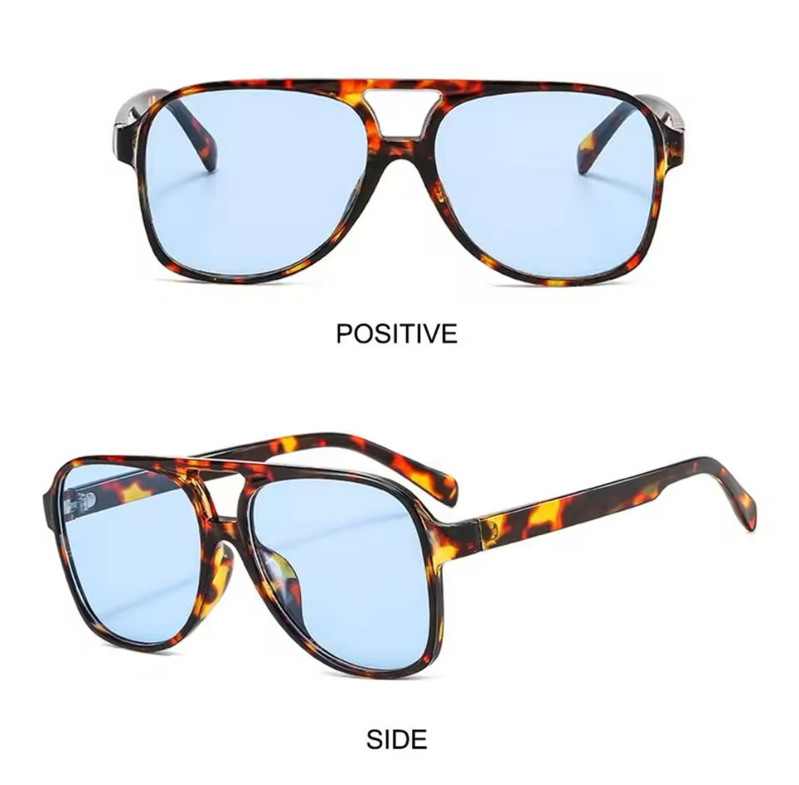 Mirage Aviator Sunnies Leopard Blue