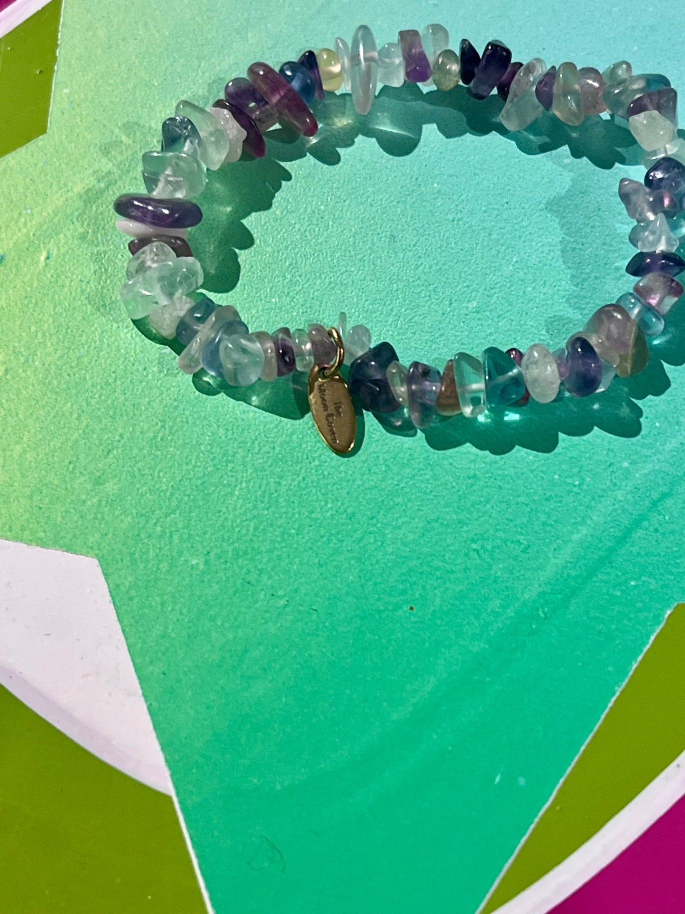 Fluorite Stretch Chip Bracelet