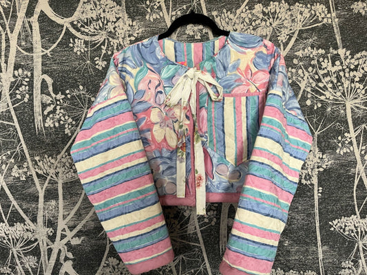 Blanket Jacket Pastel, Stripe Sleeves