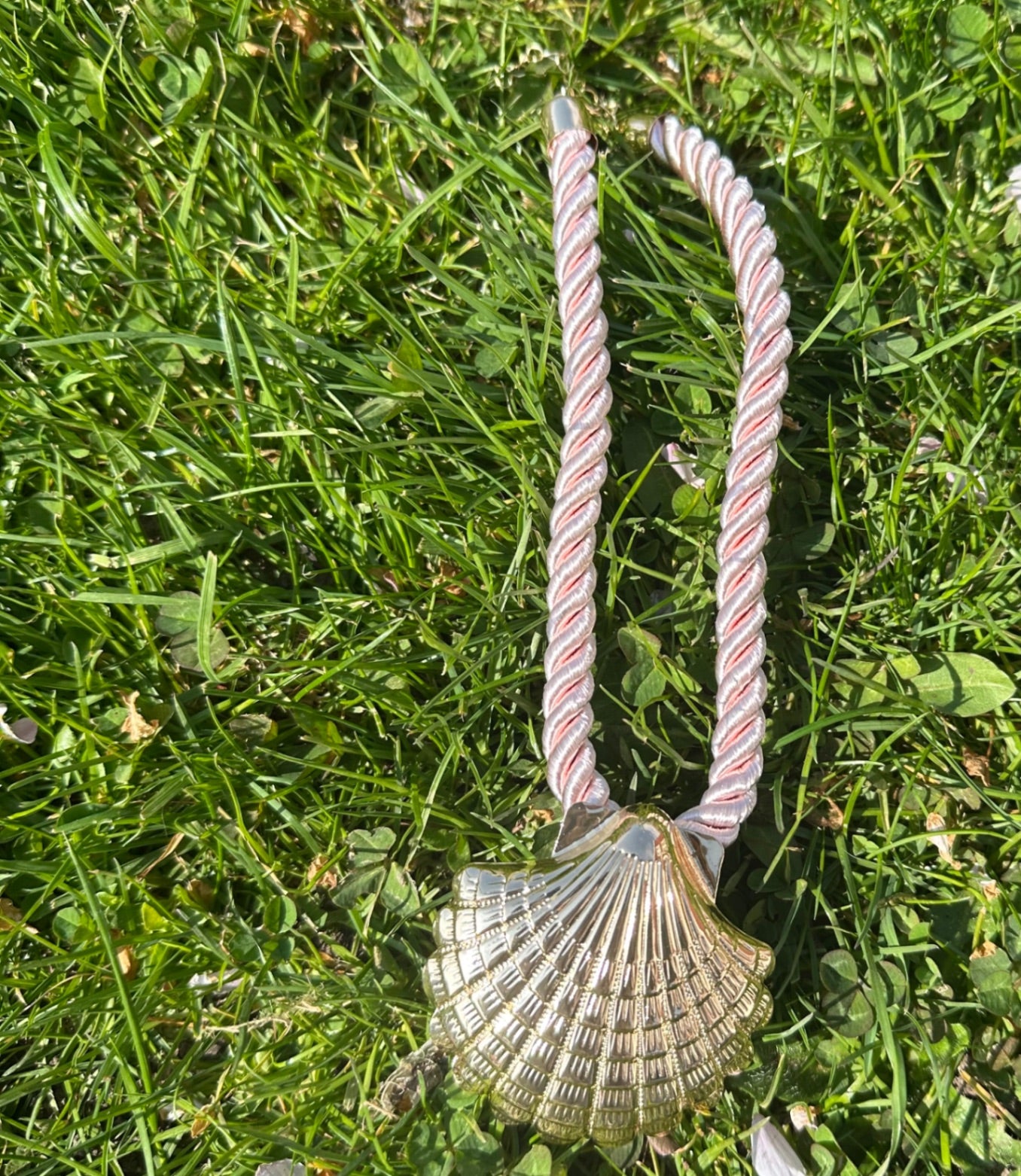 Pink shell necklace
