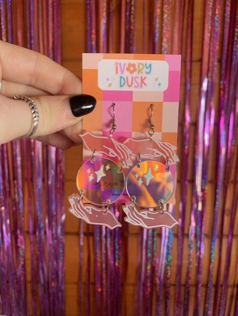 Mystic hand earrings
