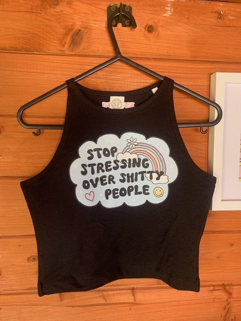 Shitty people cropped vest