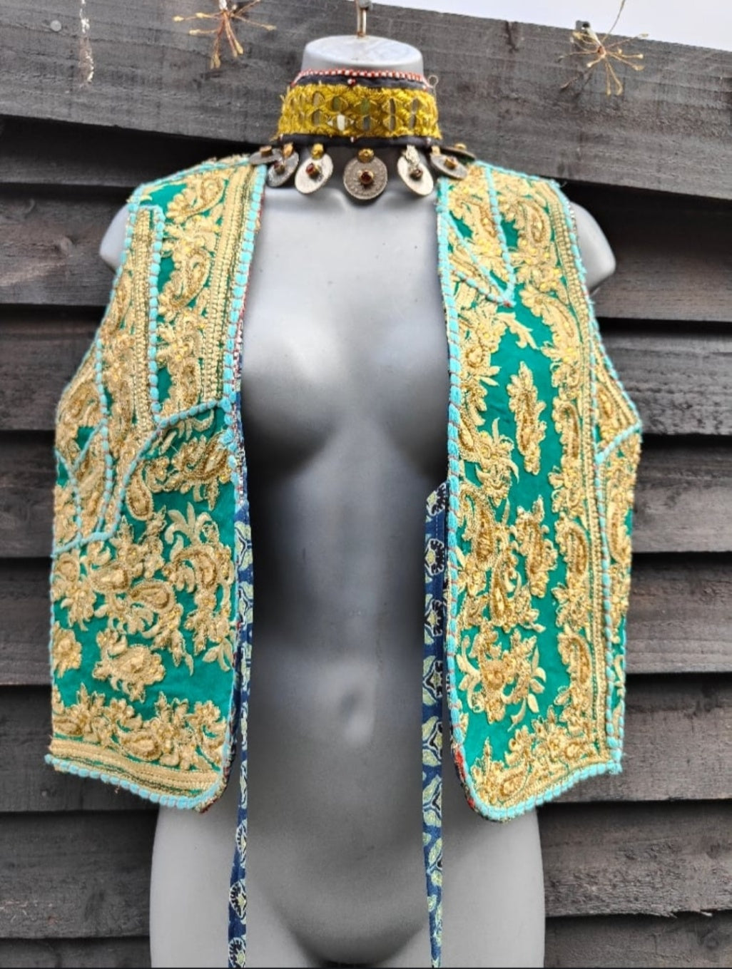 Mykonos jewel waistcoat Teal