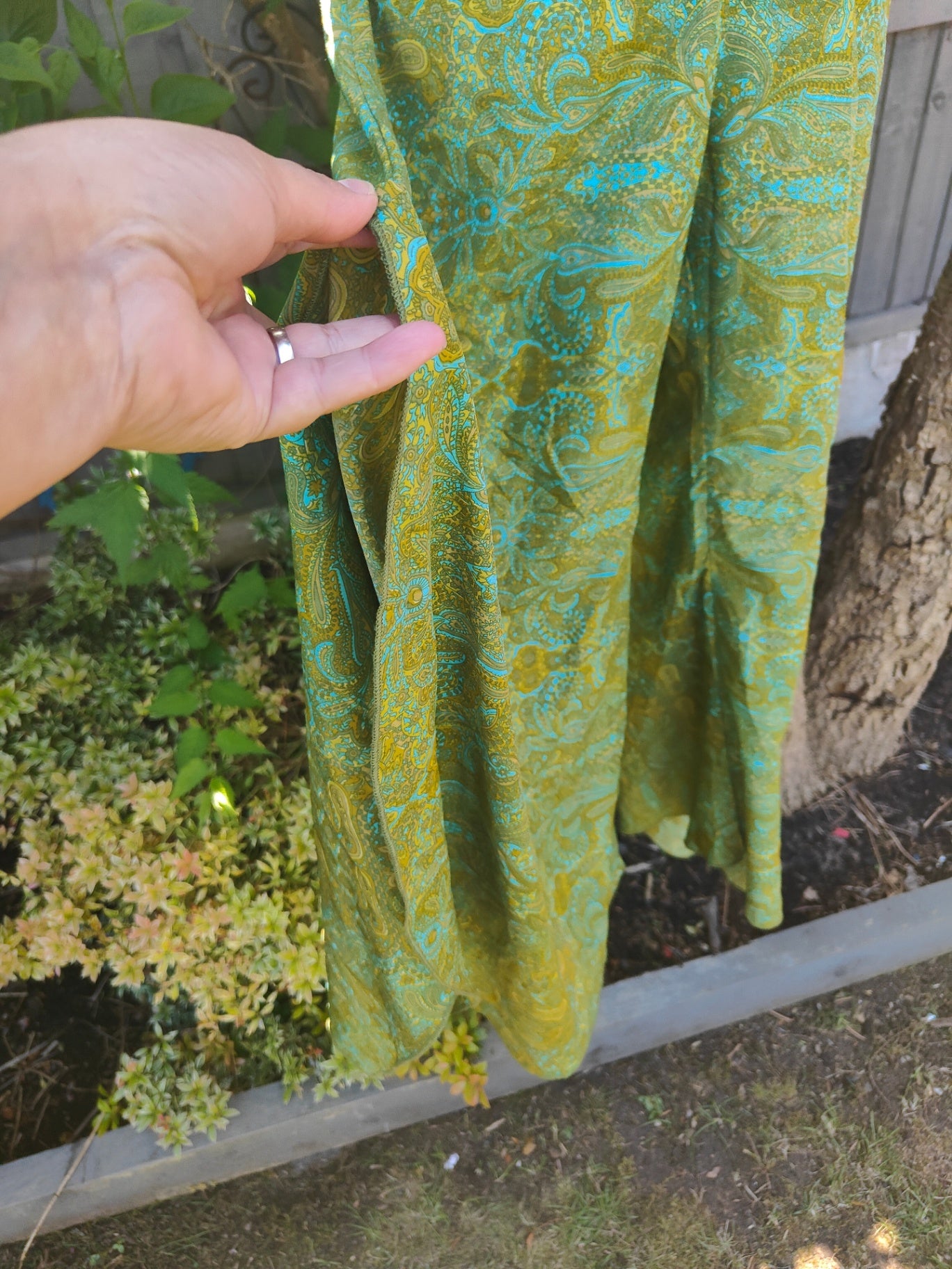 Side split flare trousers