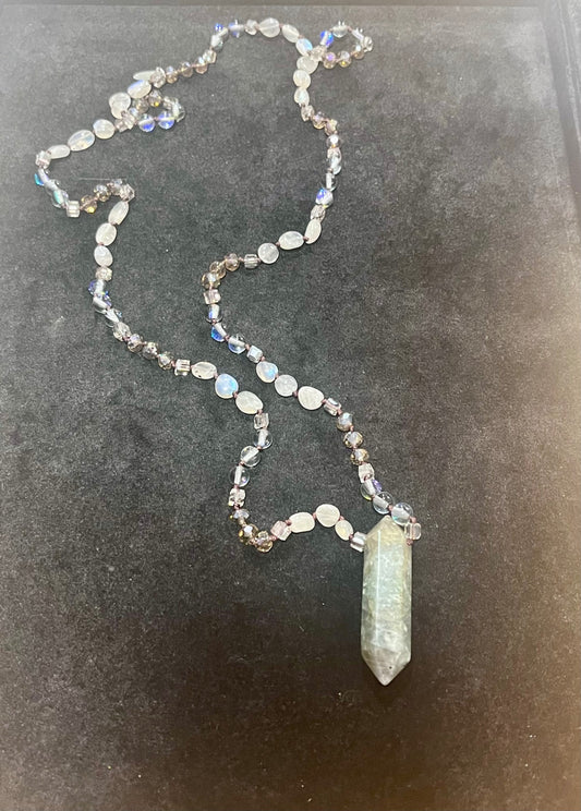 Labradorite Prayer Bead Necklace