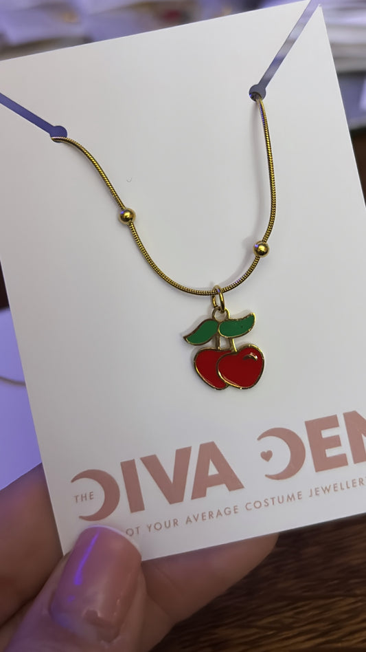 Cherry pop necklace
