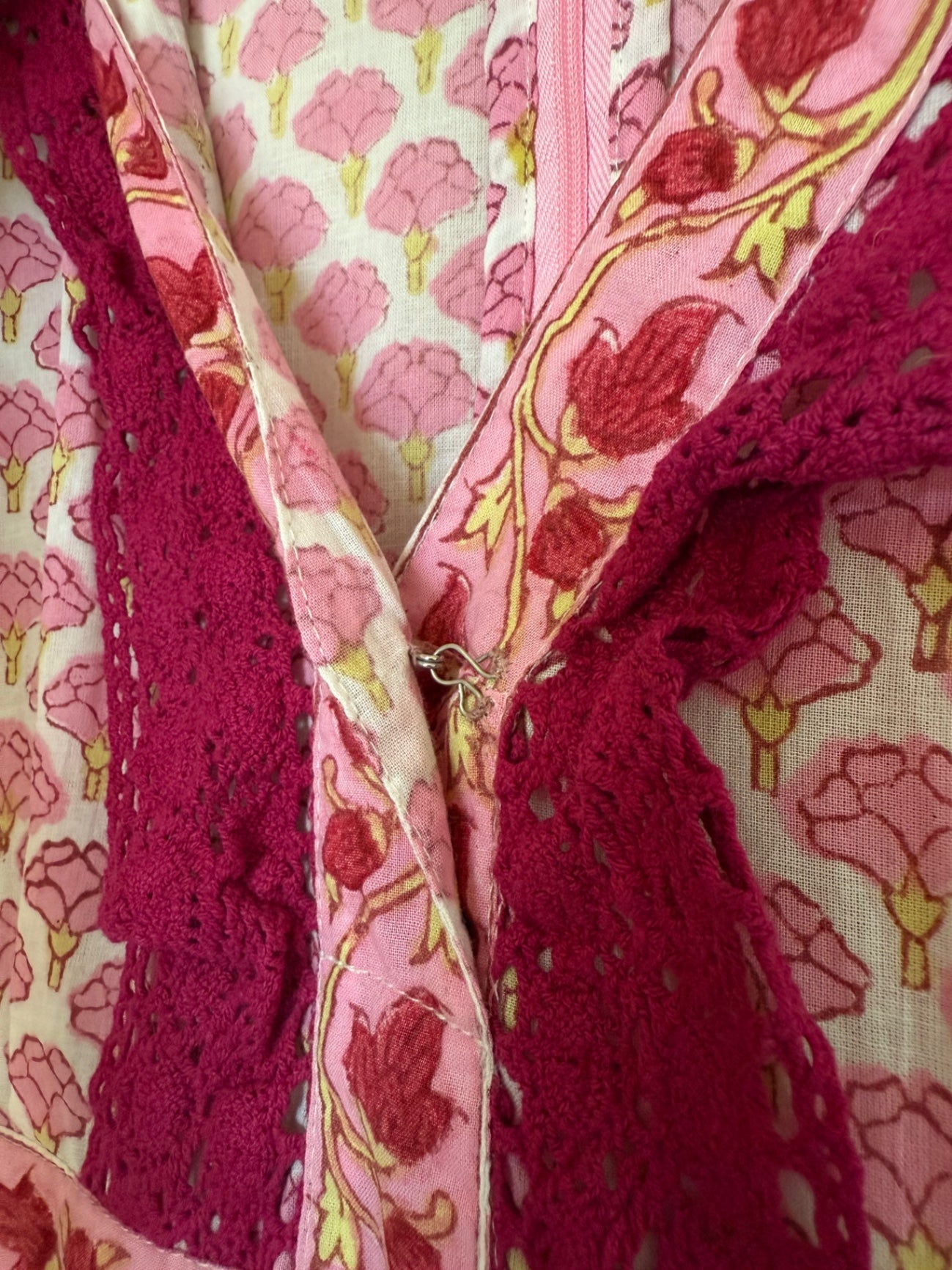 Hasthology V Neck Block Print Dress