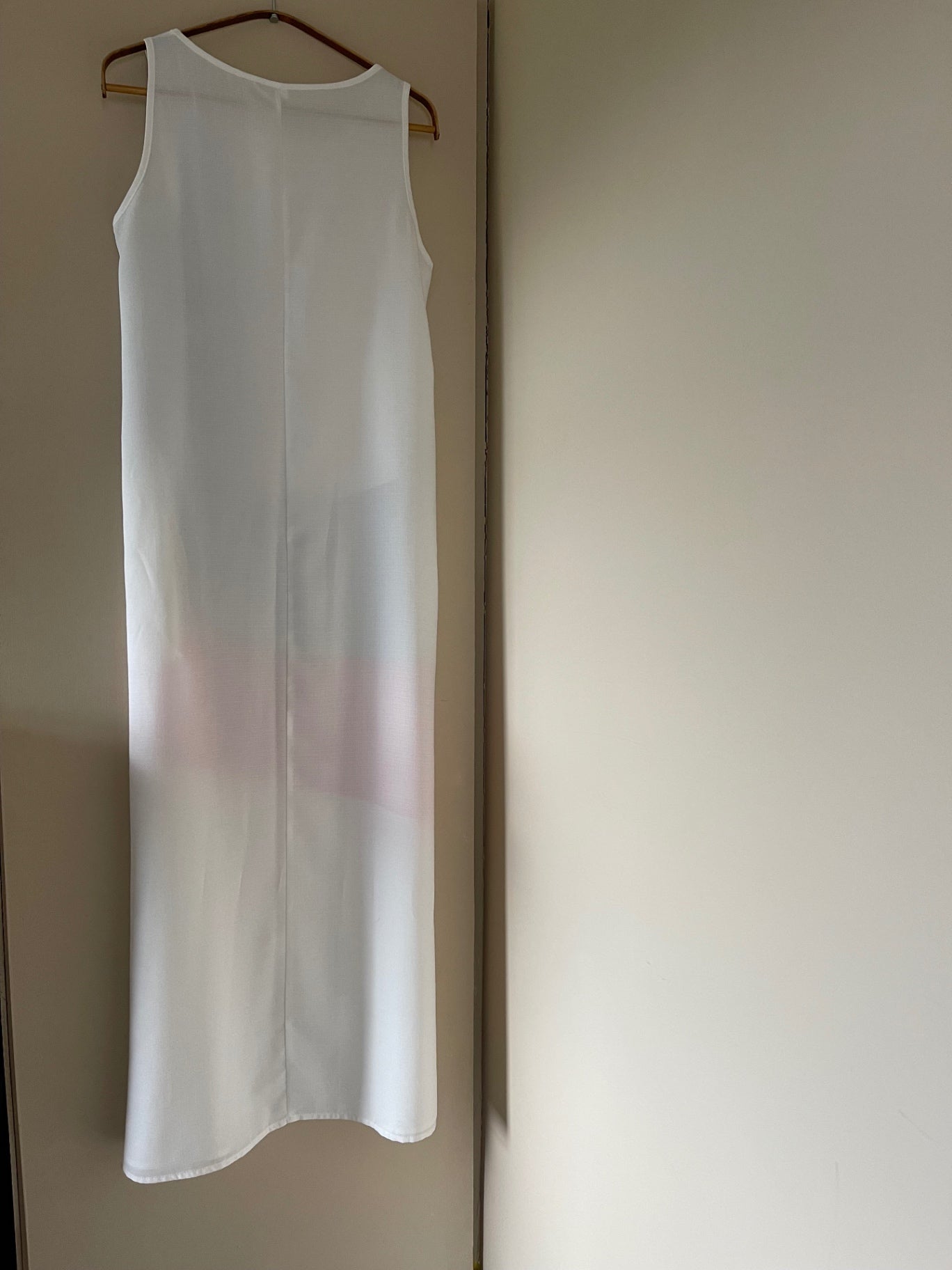 White and Red Maxi Dress