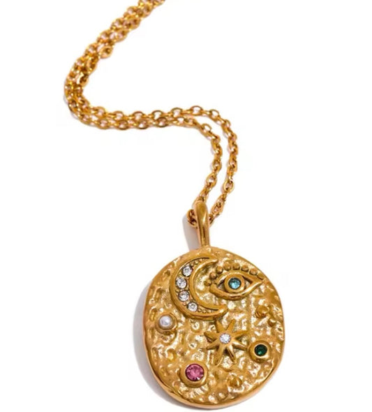 Mystic coin necklace