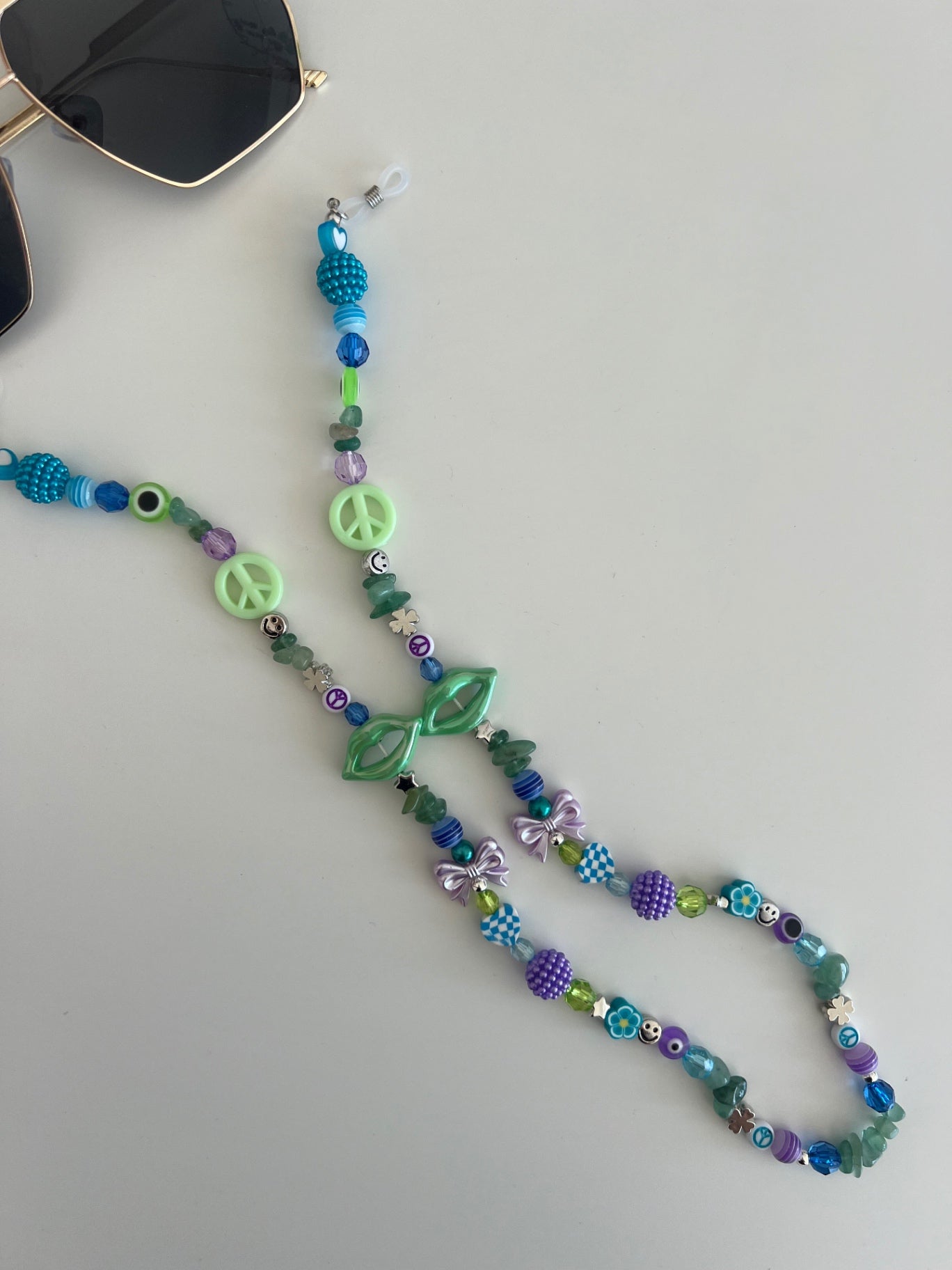 Twin Flame sunglasses strap - blue/green/purple