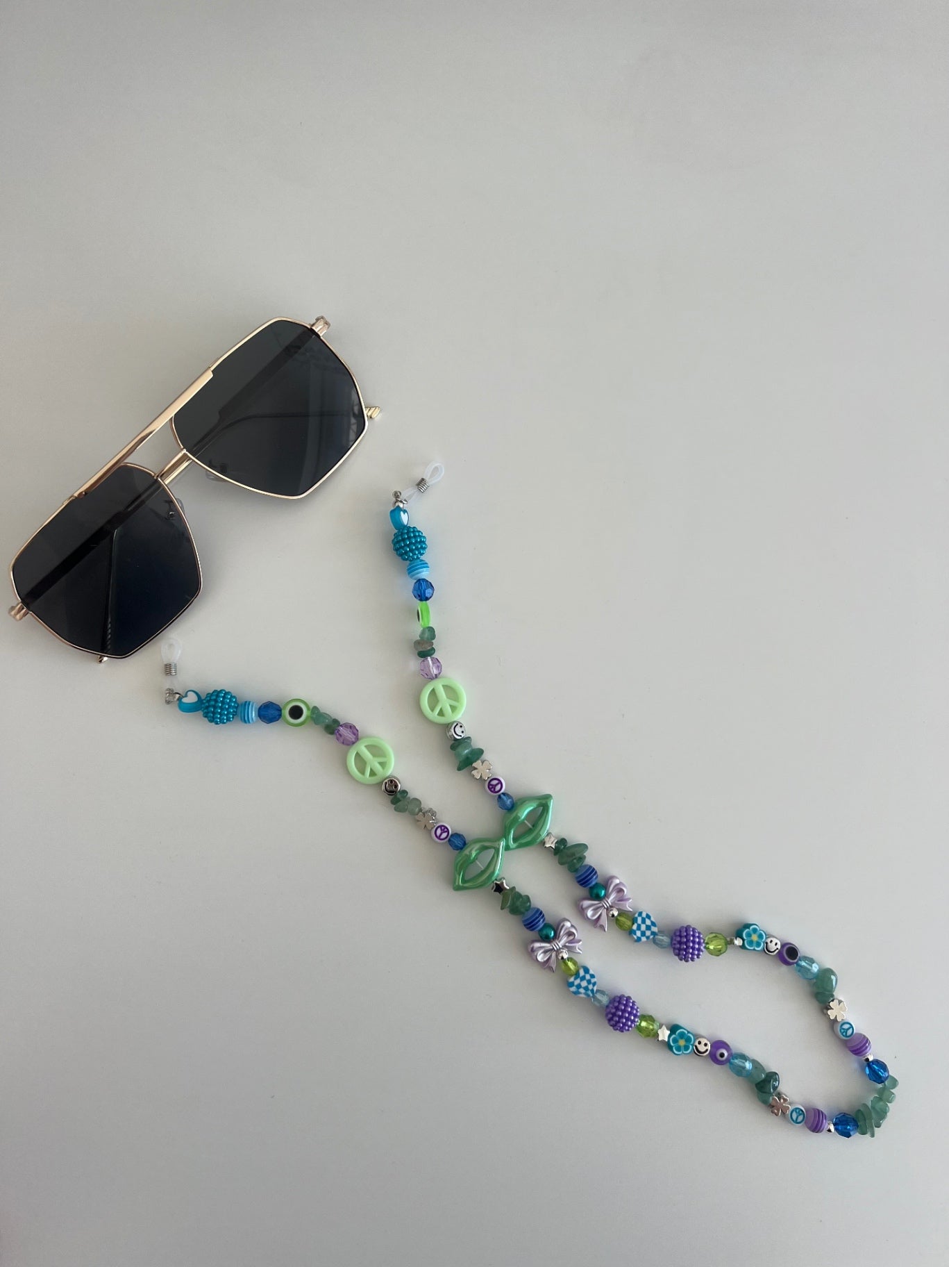 Twin Flame sunglasses strap - blue/green/purple