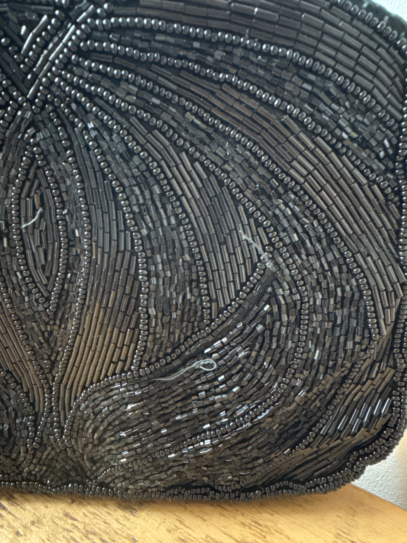 Vintage Black Beaded Clutch