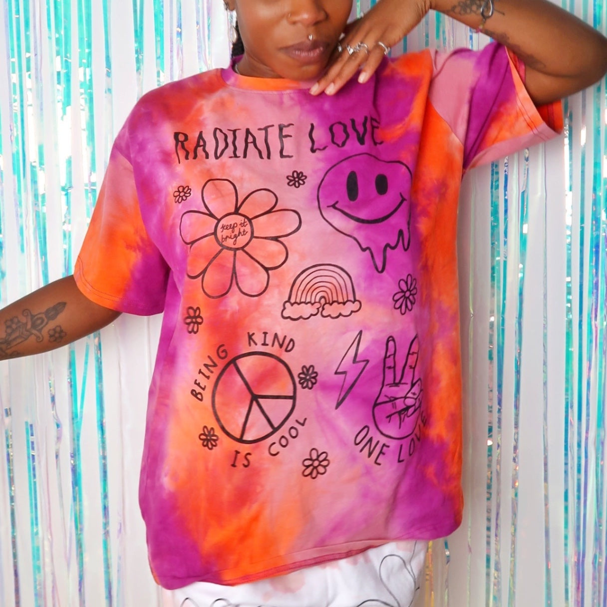 Heart Tie Hot Pink Tie Dye Shirt HOT Dye Heart Sweatshirt Pink Tie