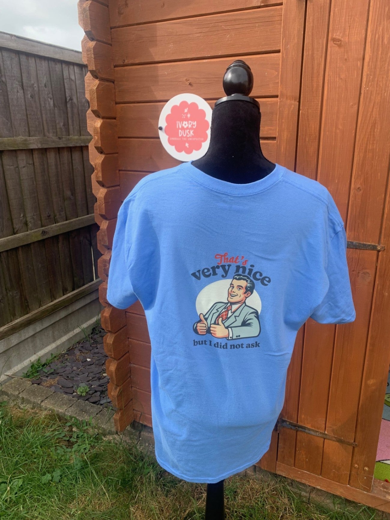 sarcastic very nice tshirt size large