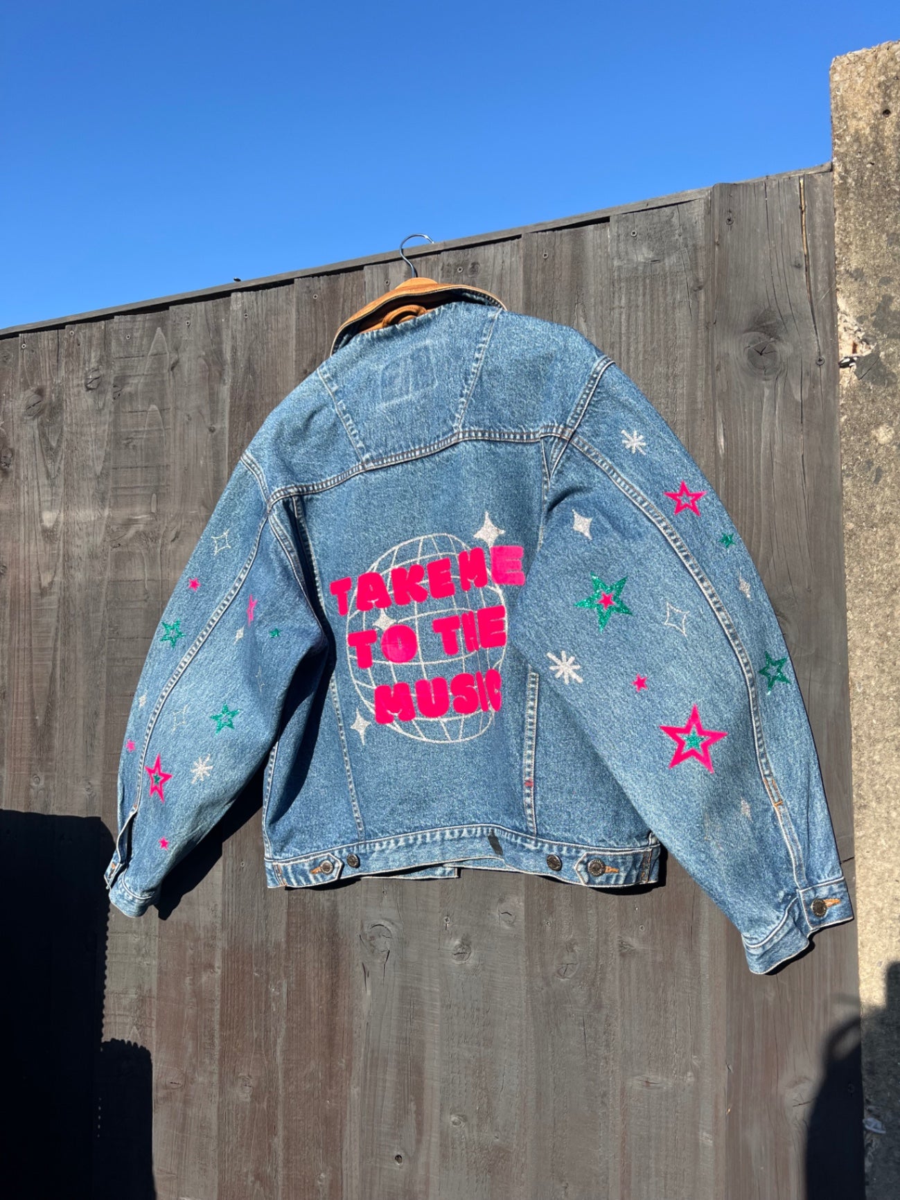 Take me to the music denim jacket