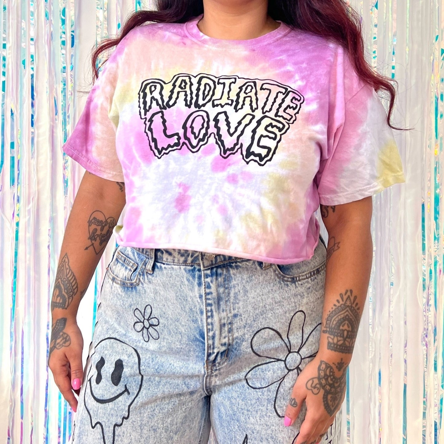 Radiate Love tie dye crop top - pastel fade