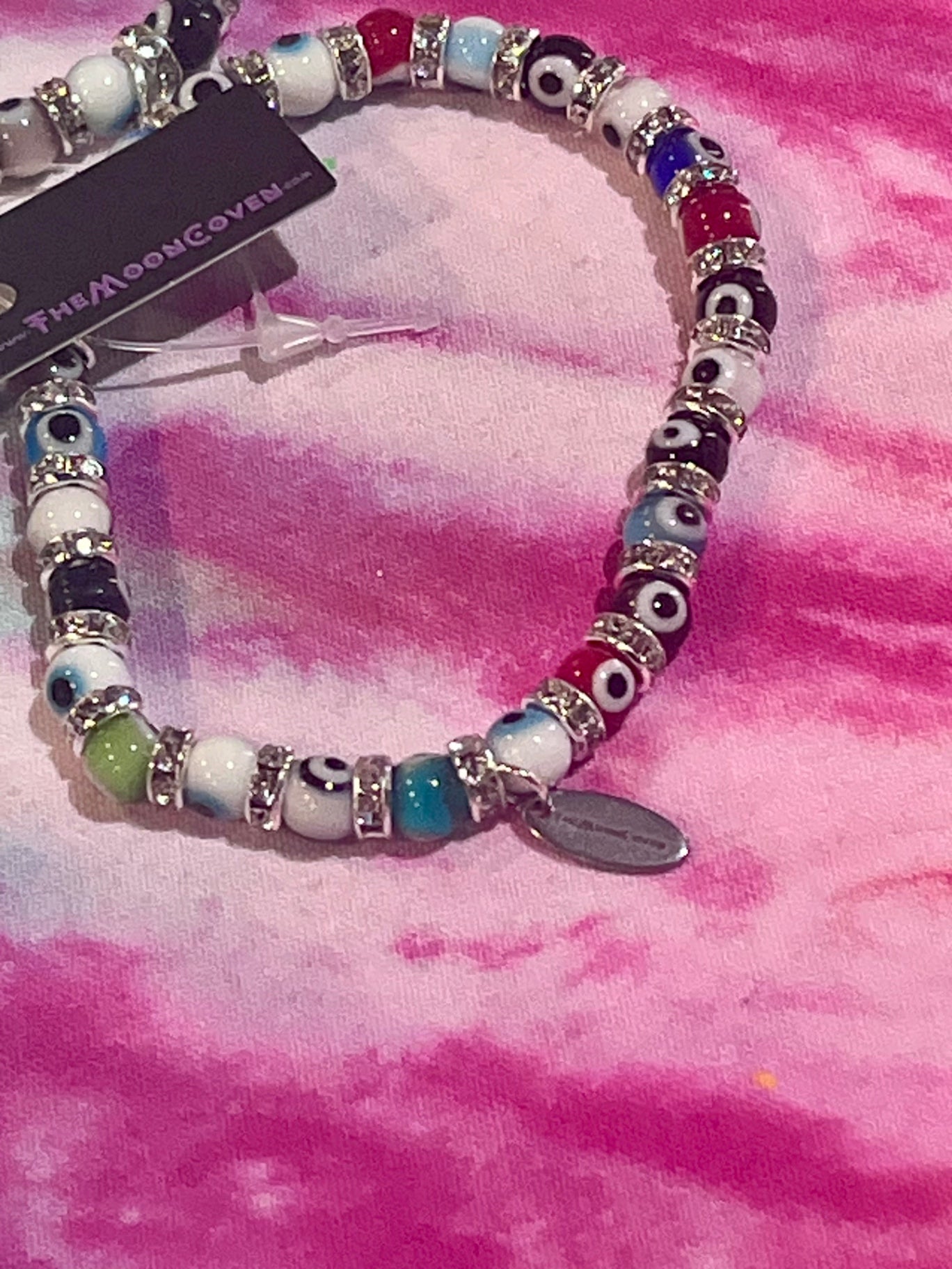 Multi Crystal Lucky Eye Stretch Bracelet