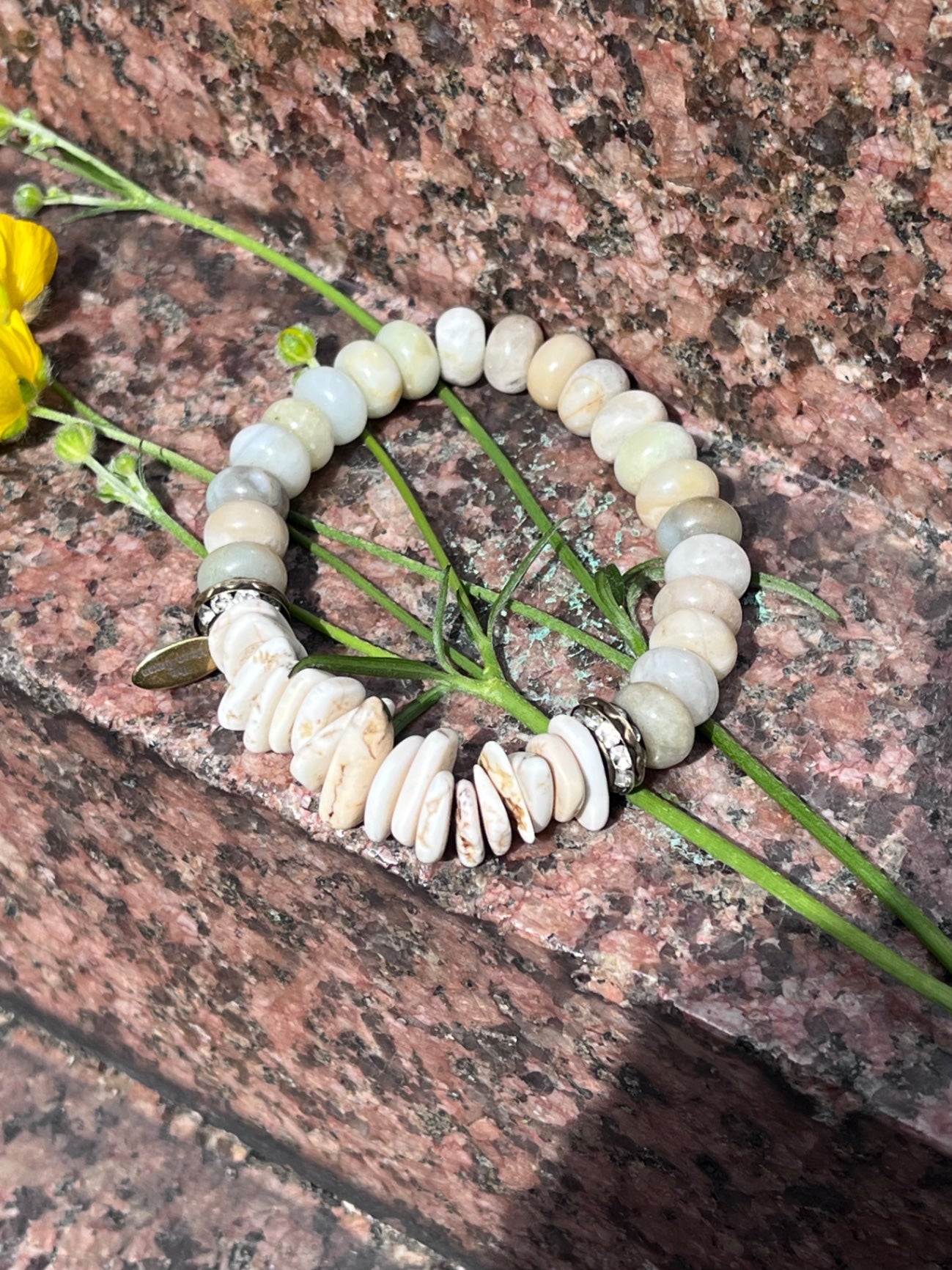 Calm Currents Amzonite & Howlite Stretch bracelet