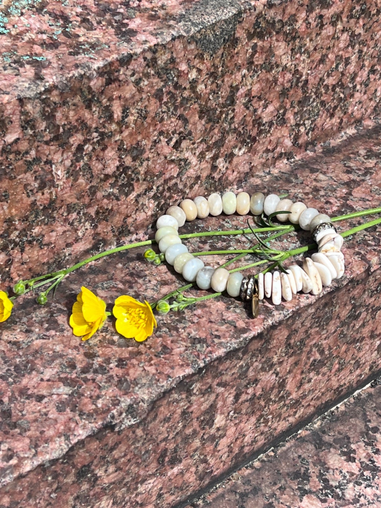 Calm Currents Amzonite & Howlite Stretch bracelet