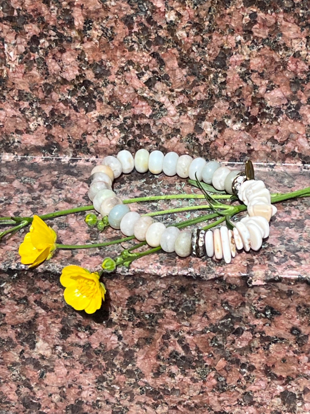 Calm Currents Amzonite & Howlite Stretch bracelet