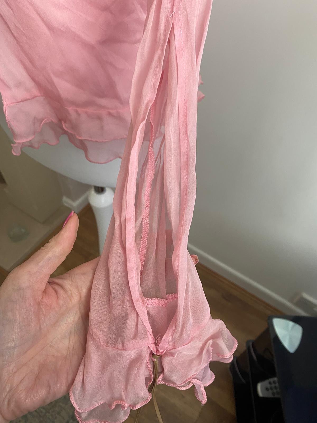Pink sheer blouse