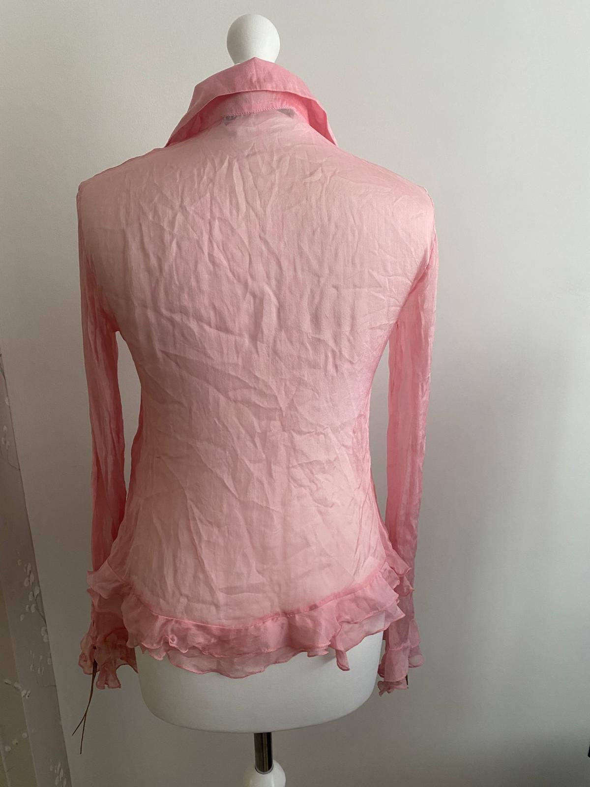 Pink sheer blouse