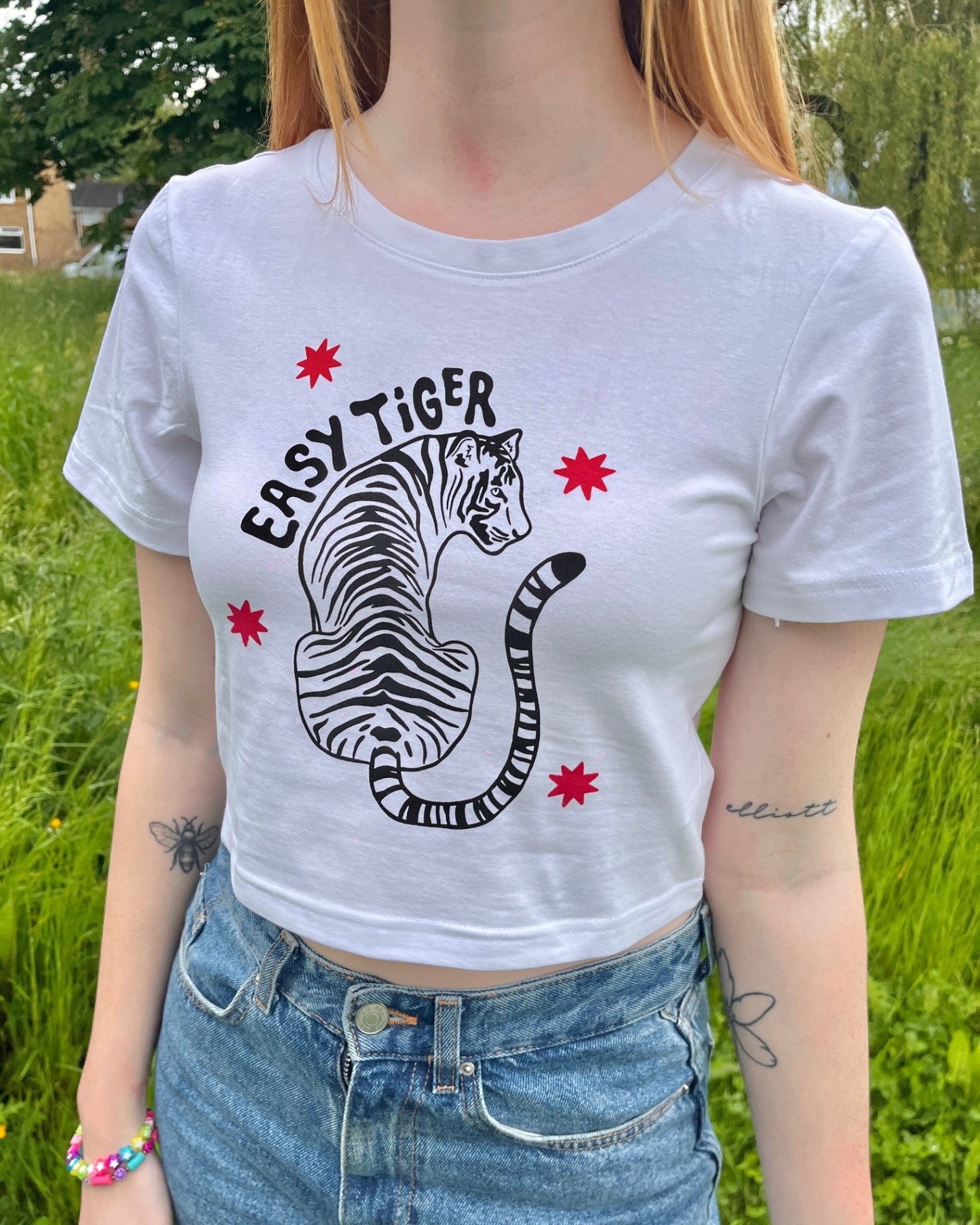 Easy Tiger White Baby Tee - Small / 10