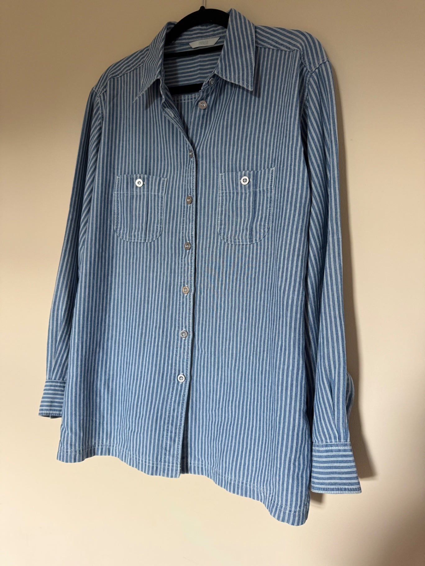 Preloved blue stripe shirt size 12