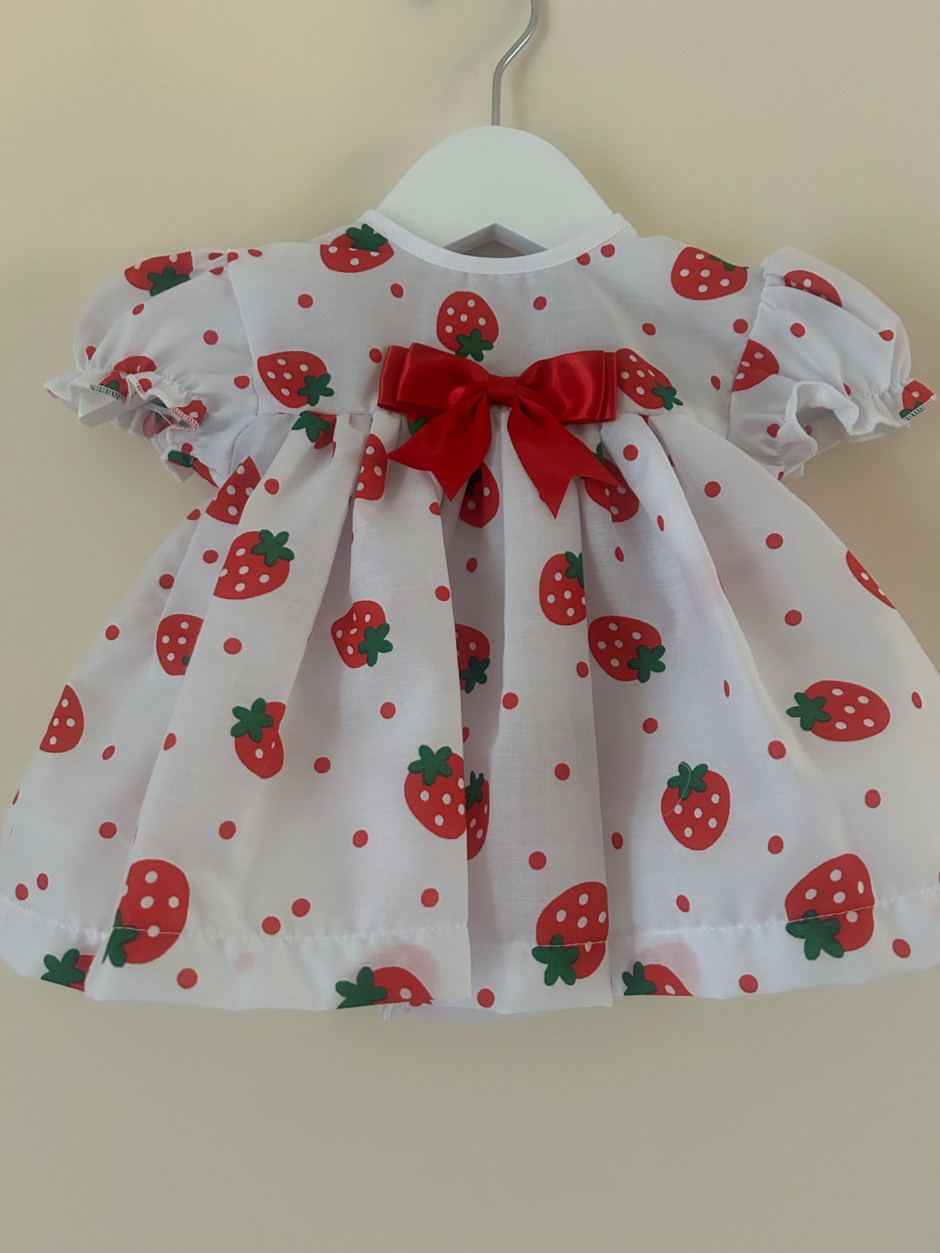 3-6m Handmade Strawberry Dress And Pants Set