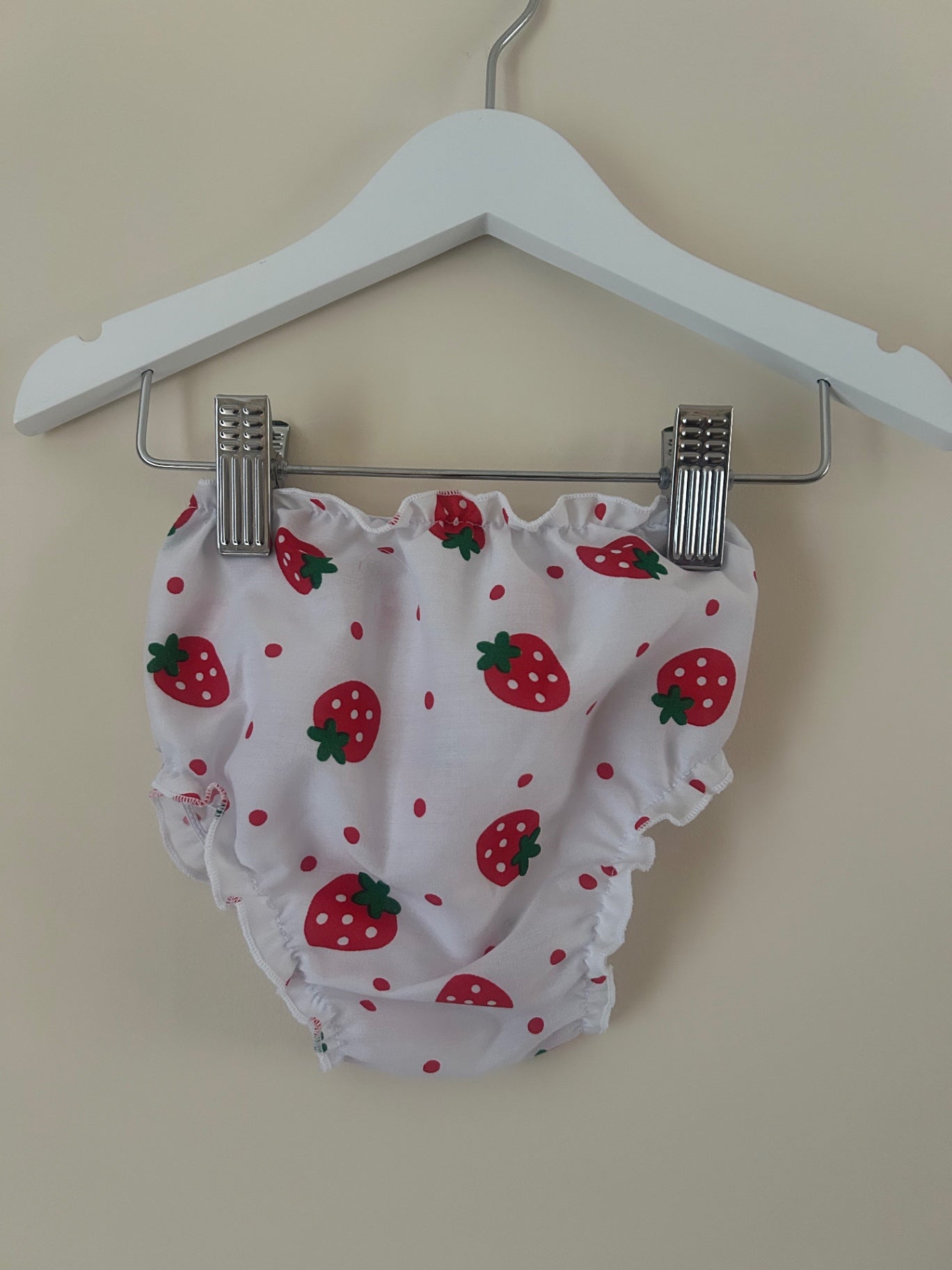 3-6m Handmade Strawberry Dress And Pants Set