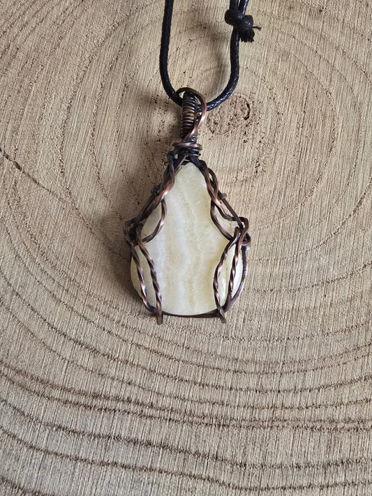 Yellow calcite necklace