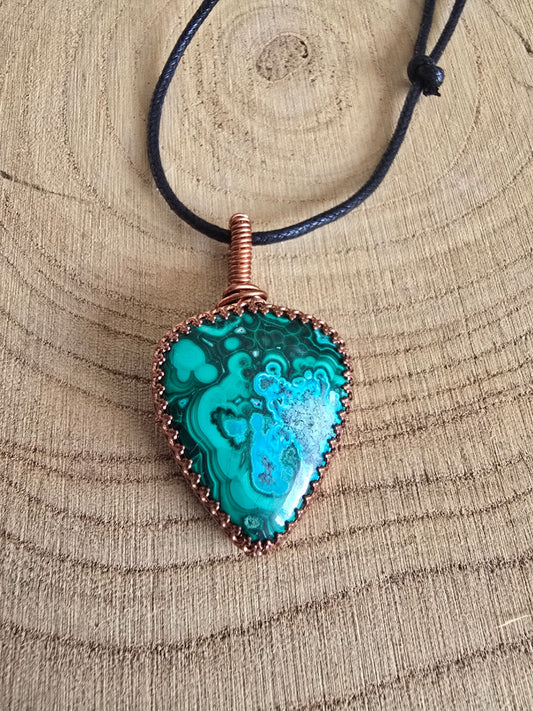 Chrysocolla-Malachite necklace