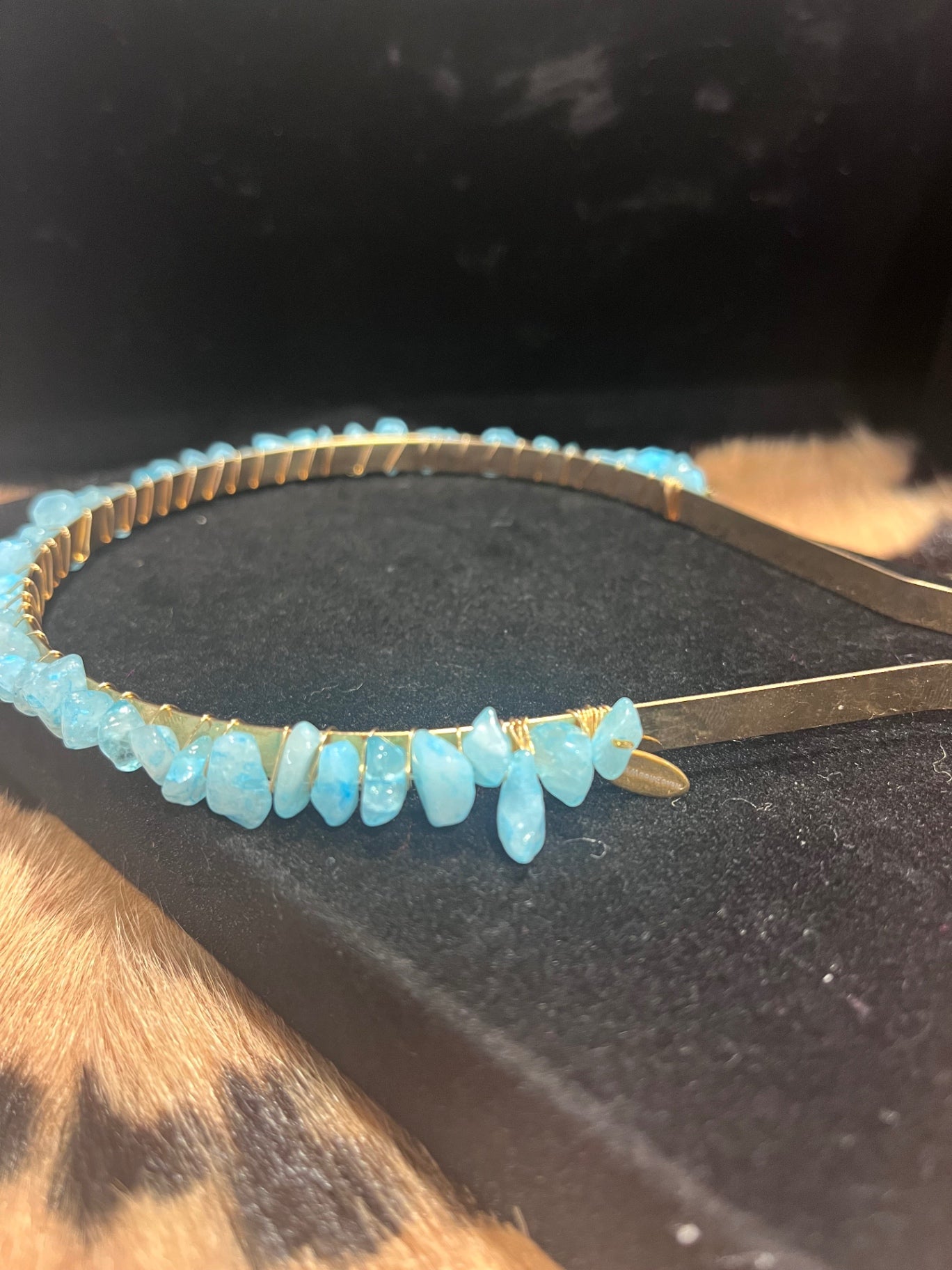 Blue Calcite Gemstone Headband