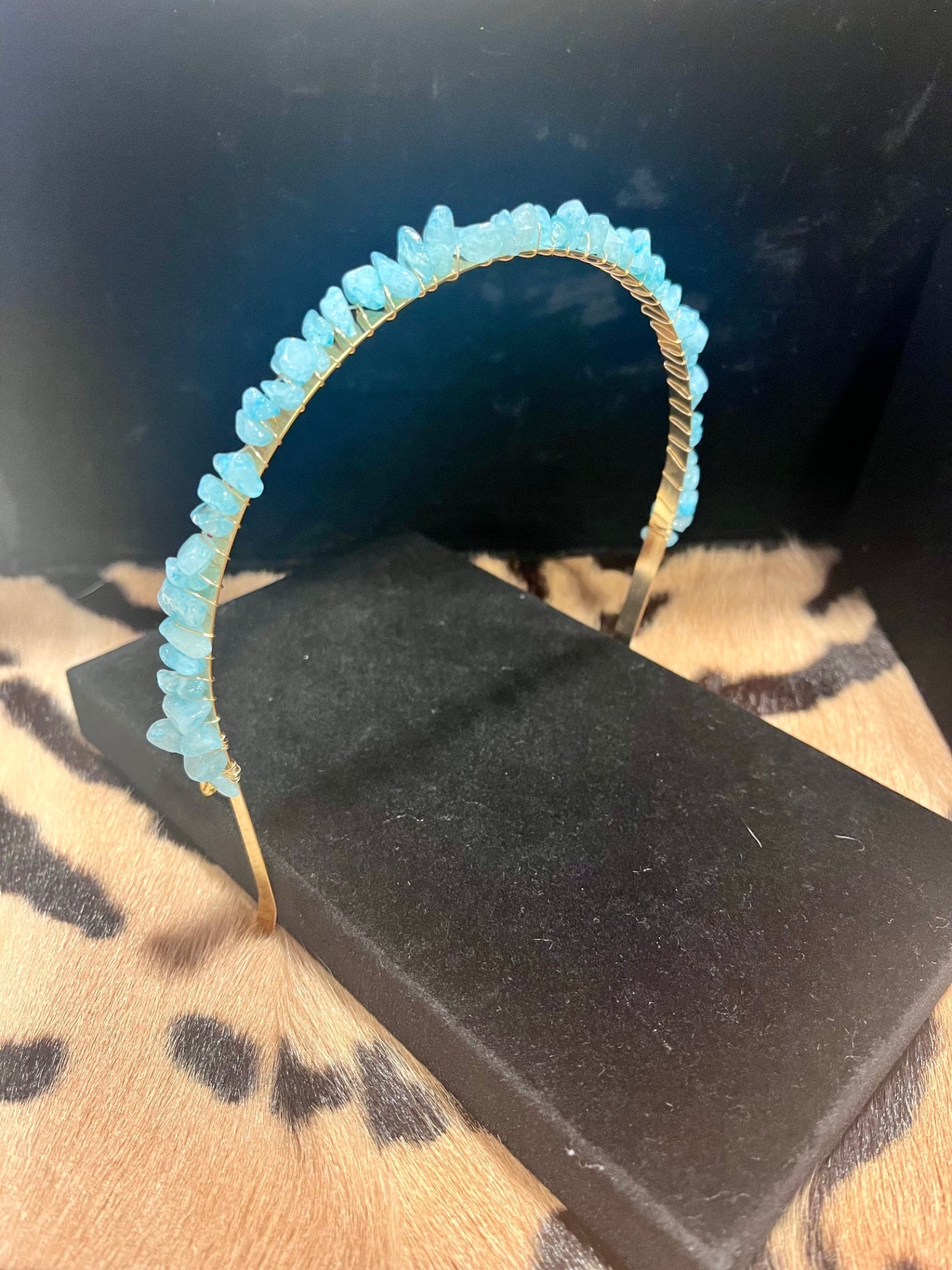 Blue Calcite Gemstone Headband