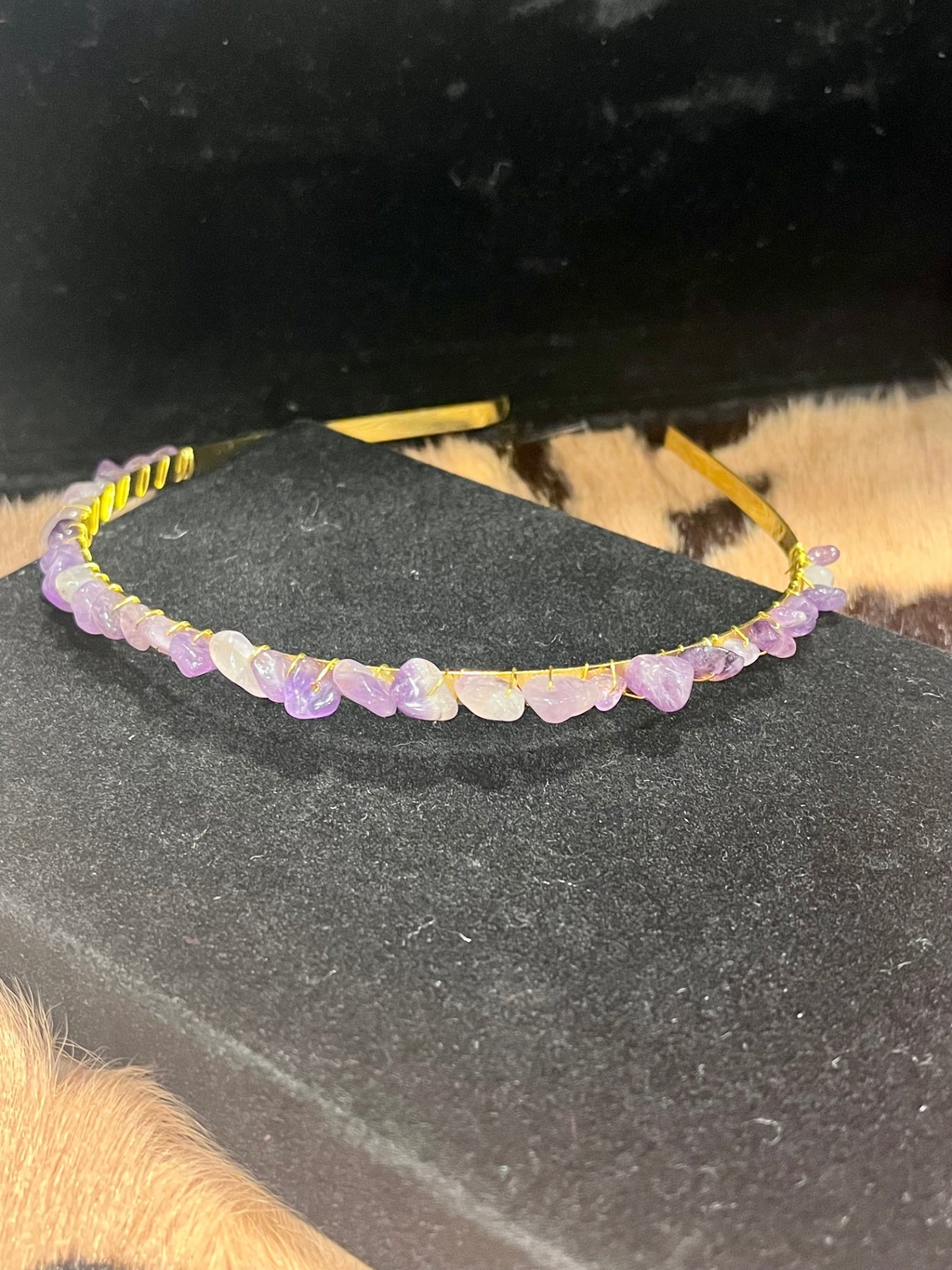 Amethyst Gem Stone Headband