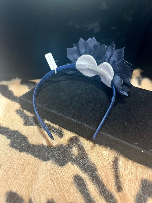 Navy Flower Headband